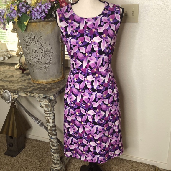 Lands' End Dresses & Skirts - Lands End purple orchid sleeveless fitted sheath